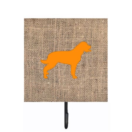 Micasa Labrador Burlap And Orange Leash Or Key Holder MI757874